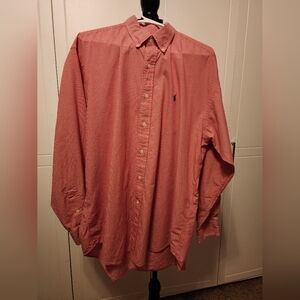 Preowned Ralph Lauren Blair size‎ Large red/white button down